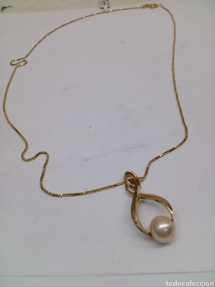 Joyeria: Gargantilla de plata colgante perla - Foto 2