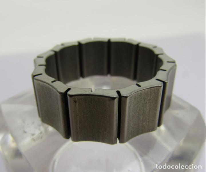 Joyeria: ALIANZA EN ACERO CON HENDIDURAS VERTICALES - Foto 1
