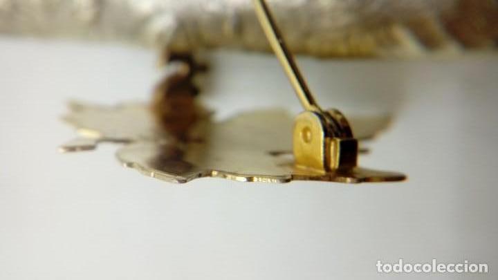 Joyeria: BROCHE PLATA DORADA HOJA DE PARRA - Foto 4