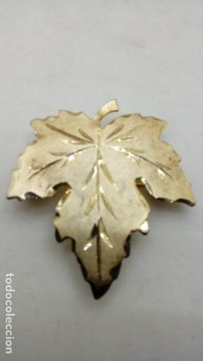 Joyeria: BROCHE PLATA DORADA HOJA DE PARRA - Foto 1