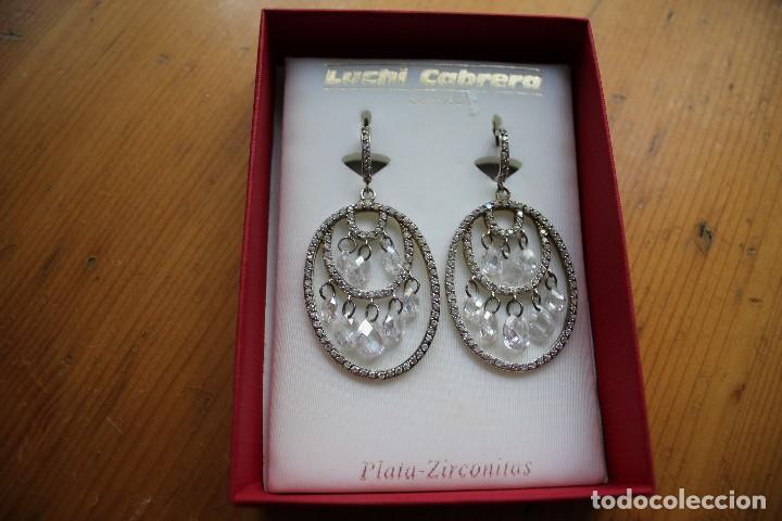 Schmuck: PENDIENTES DE PLATA Y ZIRCONITAS MARCA LUCHI CABRERA SEVILLA