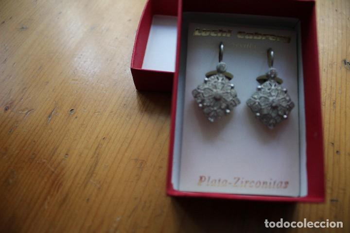 Schmuck: PENDIENTES DE PLATA Y ZIRCONITAS MARCA LUCHI CABRERA SEVILLA