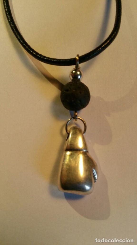 Joyeria: COLLAR DE CUERO CON GUANTE DE BOXEO DE PLATA - Foto 1