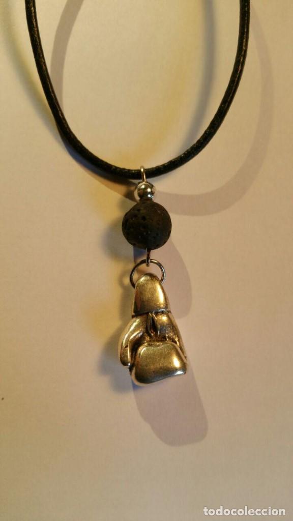 Joyeria: COLLAR DE CUERO CON GUANTE DE BOXEO DE PLATA - Foto 2