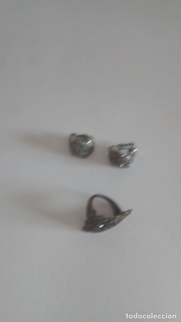 Joyeria: conjunto anillo y pendientes vintage - Foto 1