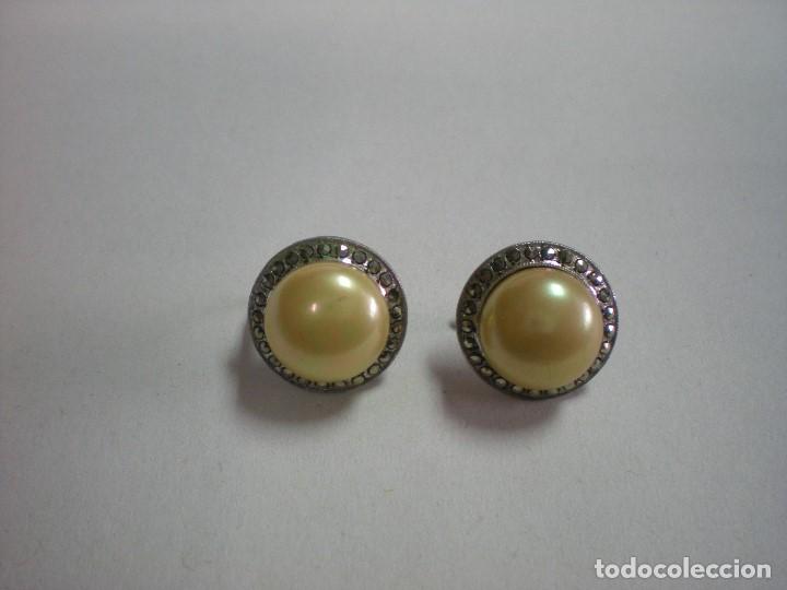 Joyeria: Pendientes  con perla sobre acero d 1,5cm - Foto 1