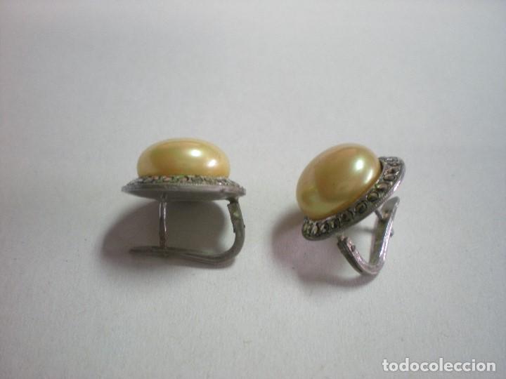 Joyeria: Pendientes  con perla sobre acero d 1,5cm - Foto 2