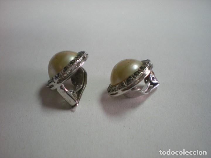 Joyeria: Pendientes  con perla sobre acero d 1 cm - Foto 2