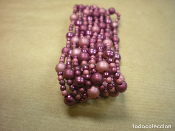 Joyeria: PULSERA EXTENSIBLE CON CUENTAS MORADAS DIVERSOS TAMA&Ntilde;OS - Foto 3