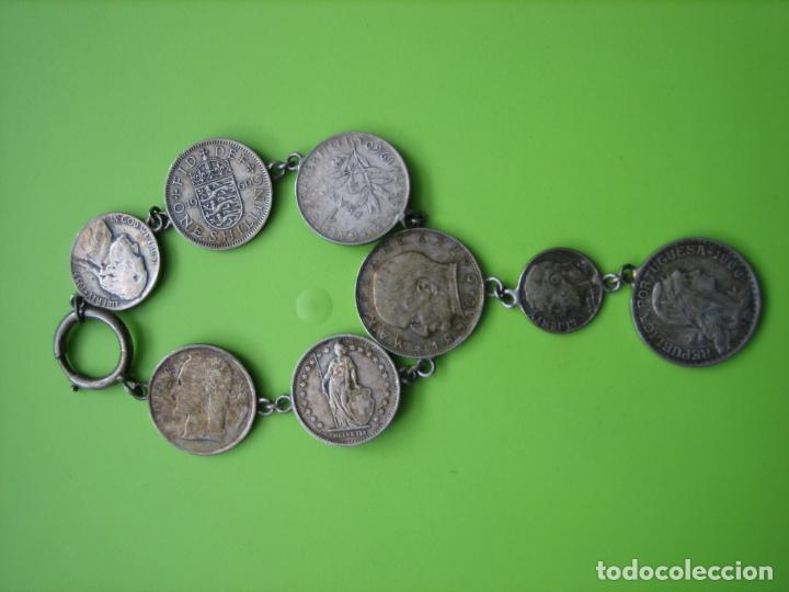 Joyeria: Antigua pulsera de monedas - Foto 2