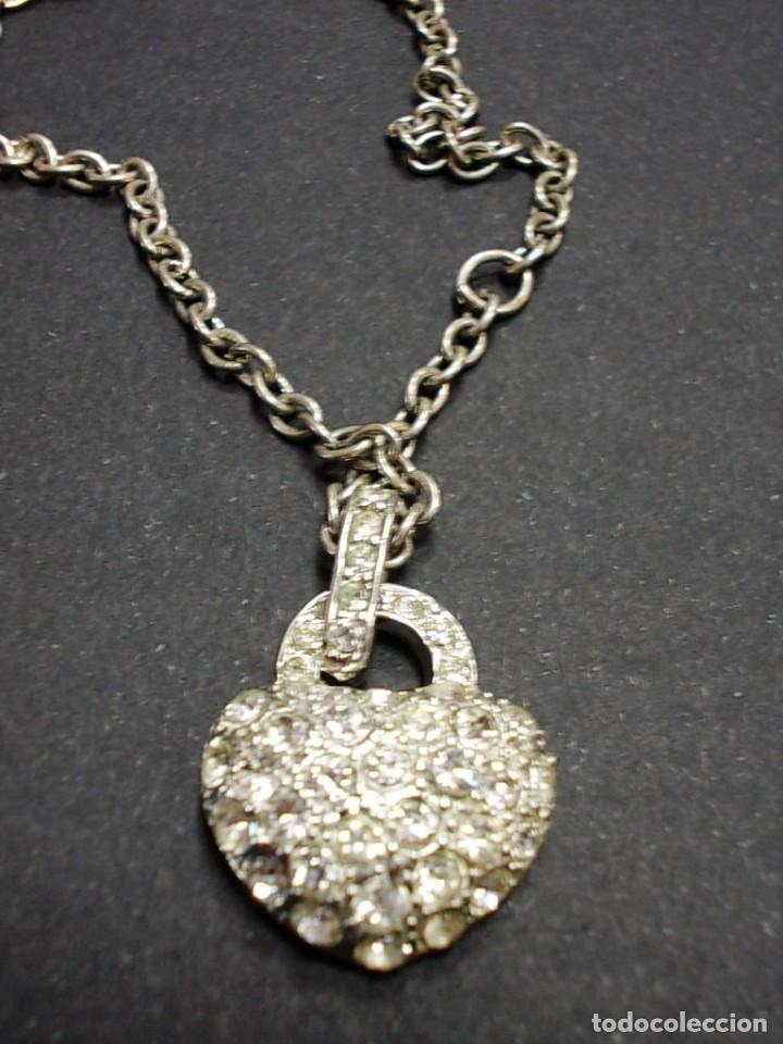 Joaillerie: Collar de cadena con colgante corazon con pedreria