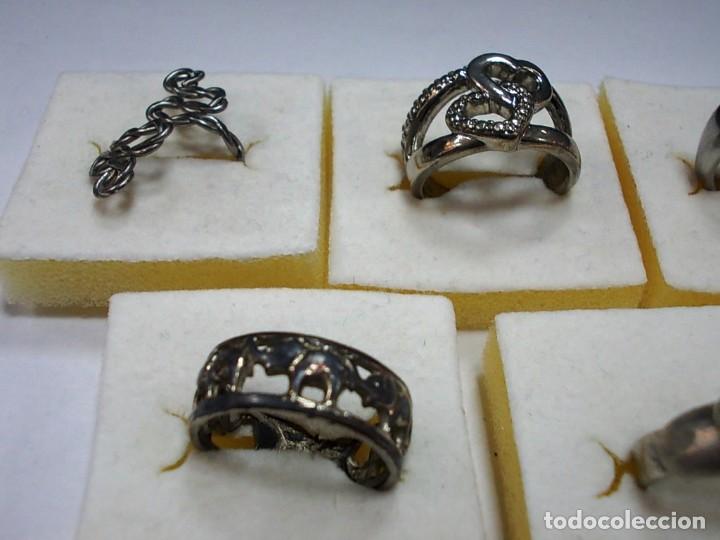 Joyeria: Lote de 10 sortijas diferentes diametros y modelos. - Foto 3