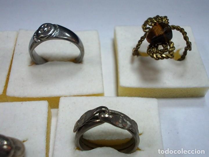 Joyeria: Lote de 10 sortijas diferentes diametros y modelos. - Foto 4