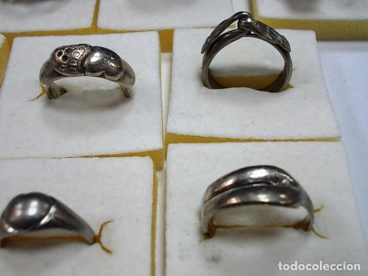Joyeria: Lote de 10 sortijas diferentes diametros y modelos. - Foto 6