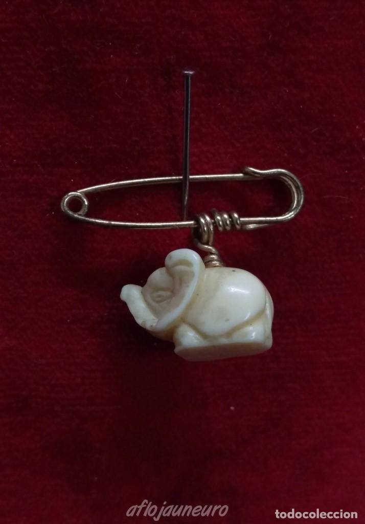 Joyeria: Colgante vintage con elefante de la buena suerte