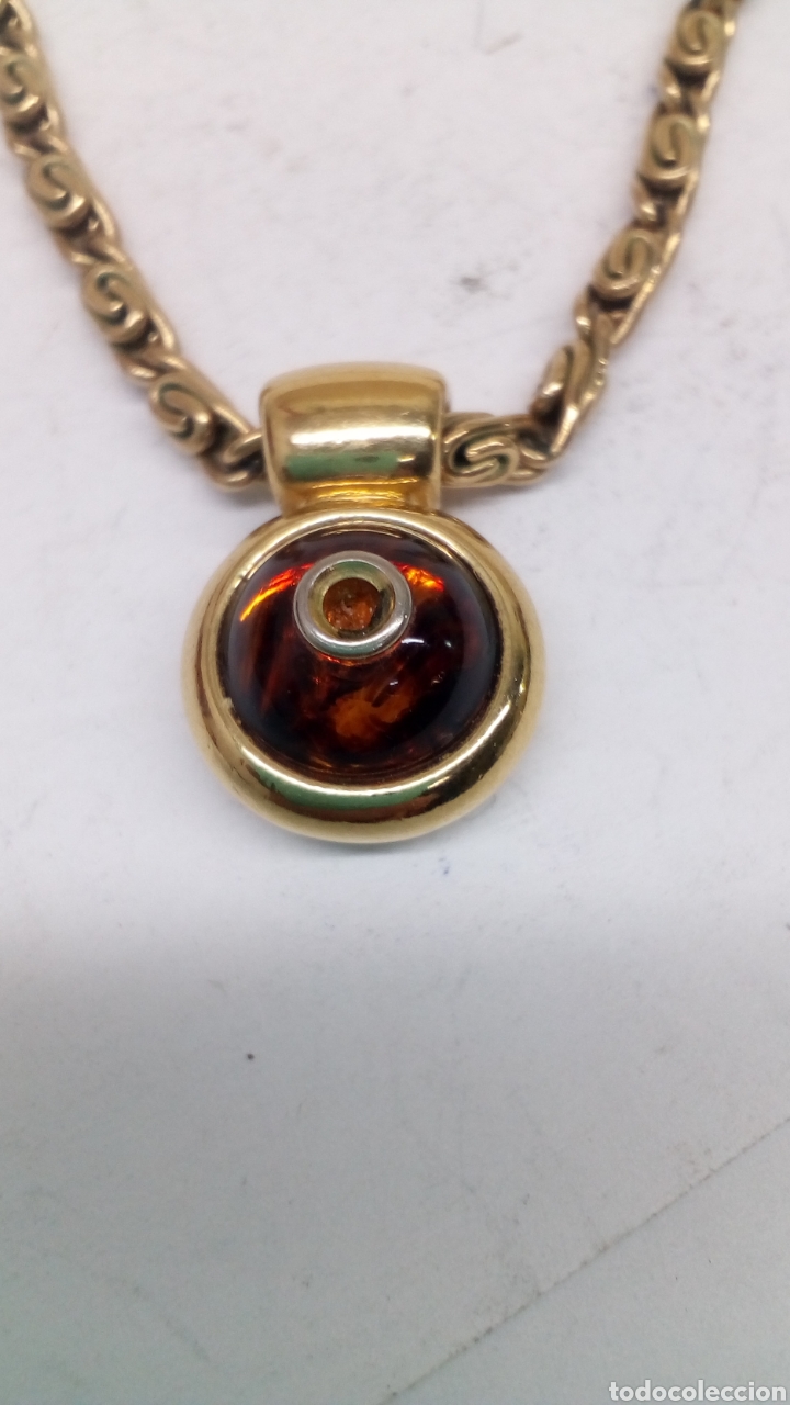 Joyeria: Collar y colgante con ambar