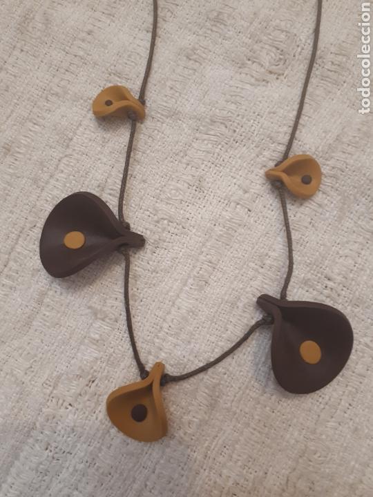 Joaillerie: Collar Brown Lily lirio cala arcilla polim&eacute;rica