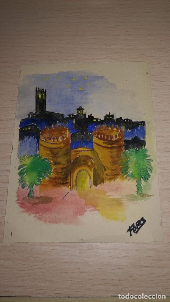 Joalharia: ANTIGUA ACUARELA PUERTA DE PALMAS, BADAJOZ