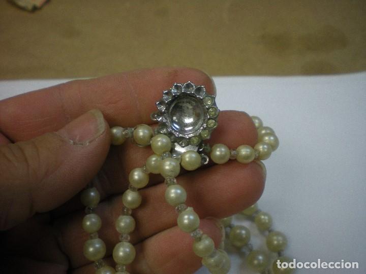 Joyeria: CONJUNTO COLLAR DOBLE DE PERLAS DE CRISTAL LONGITUD 22CM - Foto 2