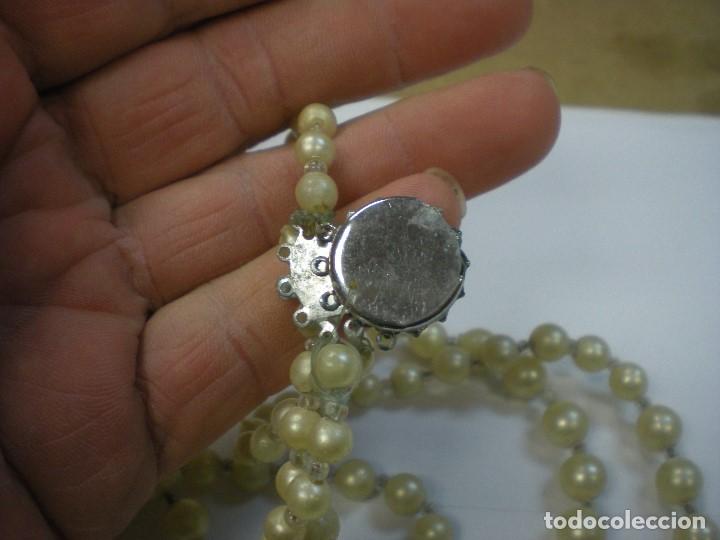 Joyeria: CONJUNTO COLLAR DOBLE DE PERLAS DE CRISTAL LONGITUD 22CM - Foto 3