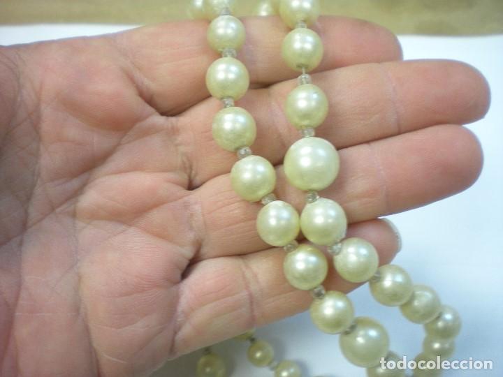 Joyeria: CONJUNTO COLLAR DOBLE DE PERLAS DE CRISTAL LONGITUD 22CM - Foto 4