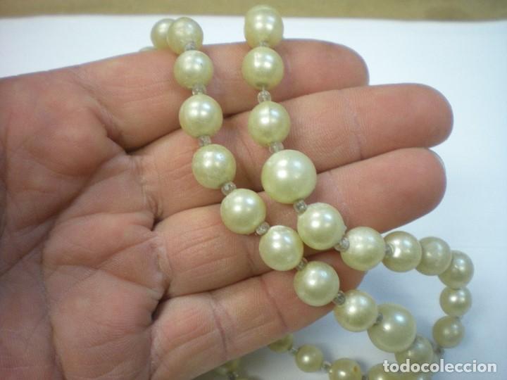 Joyeria: CONJUNTO COLLAR DOBLE DE PERLAS DE CRISTAL LONGITUD 22CM - Foto 5