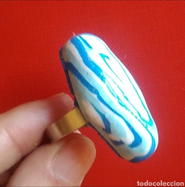 Joalharia: Anillo ajustable bisuteria resina pintada