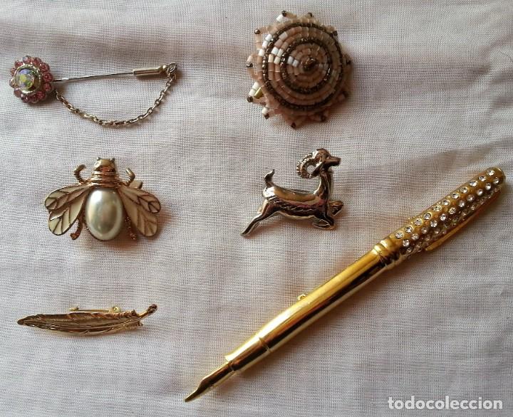 Joalharia: Broches, imperdibles. 6 uds diferentes. Buen estado general.