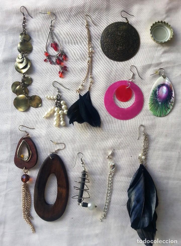 Joyeria: Pendientes sin pareja. Lote de 12 pendientes desparejado.