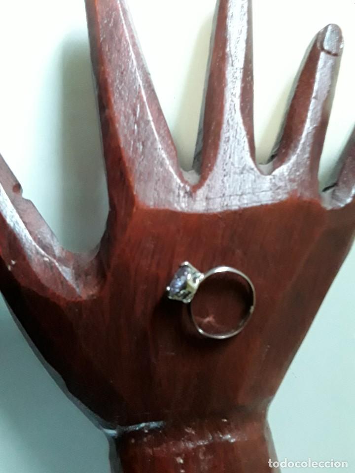 Joyeria: Anillo de metal extensible con circonita - Foto 2