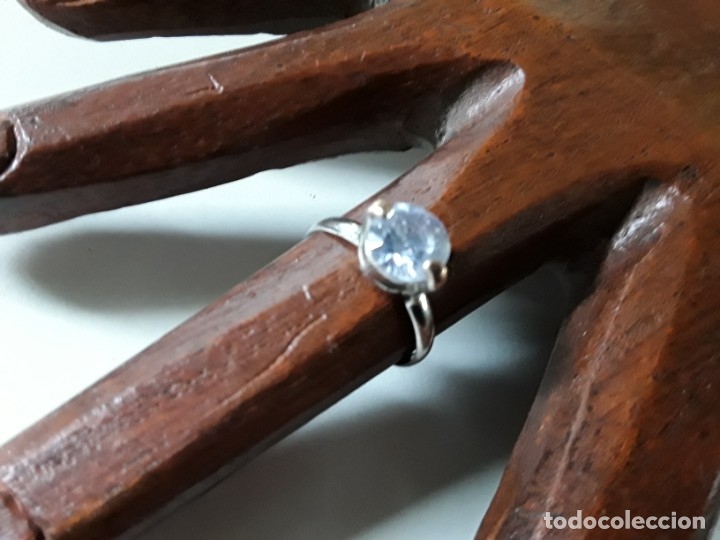 Joyeria: Anillo de metal extensible con circonita - Foto 4