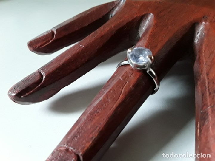 Joyeria: Anillo de metal extensible con circonita - Foto 3