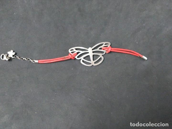 Joyeria: PULSERA DE PLATA Y CUERO, MARIPOSA - Foto 1
