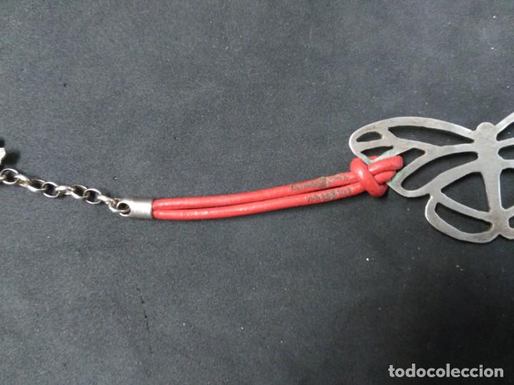 Joyeria: PULSERA DE PLATA Y CUERO, MARIPOSA - Foto 4