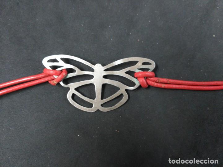 Joyeria: PULSERA DE PLATA Y CUERO, MARIPOSA - Foto 7