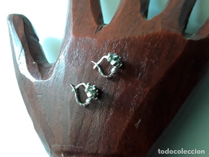 Joyeria: Pendientes de bisuter&iacute;a antigua en forma de flor - Foto 5