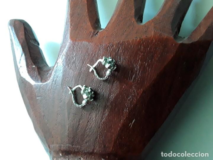 Joyeria: Pendientes de bisuter&iacute;a antigua en forma de flor - Foto 6