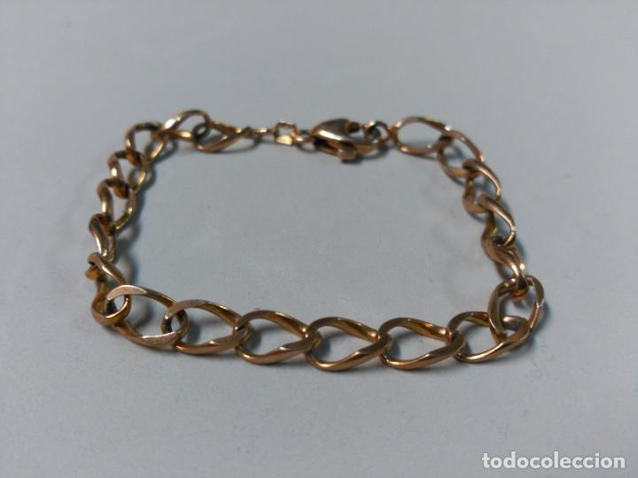 Joaillerie: PULSERA DE METAL DORADO, ESLABONES GRANDES