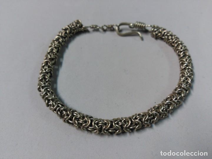 Joaillerie: PULSERA DE METAL PLATEADO TIPO CORDON FILIGRANA