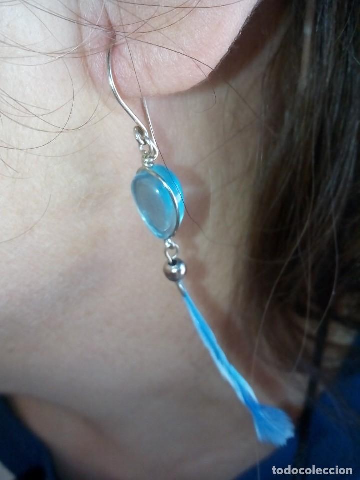 Joyeria: Lote 5 pares de pendientes de pluma india - Foto 1