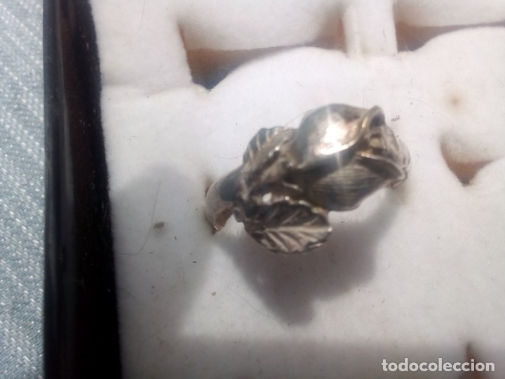 Joyeria: Anillo de rosa plateado - Foto 1