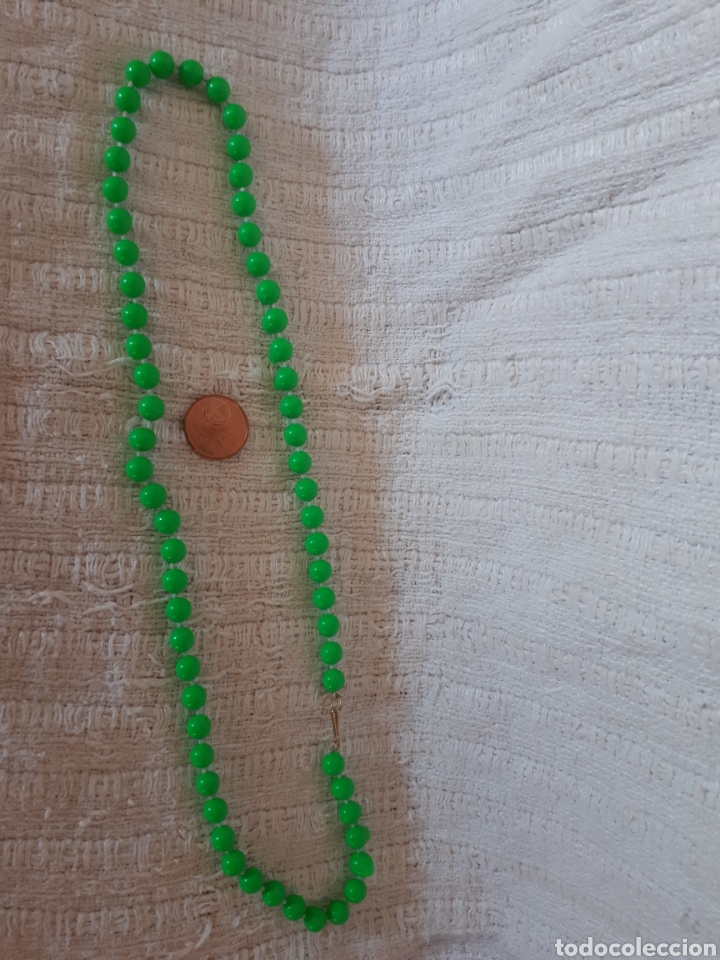 Joyeria: Collar vintage bolas pl&aacute;stico verde - Foto 1