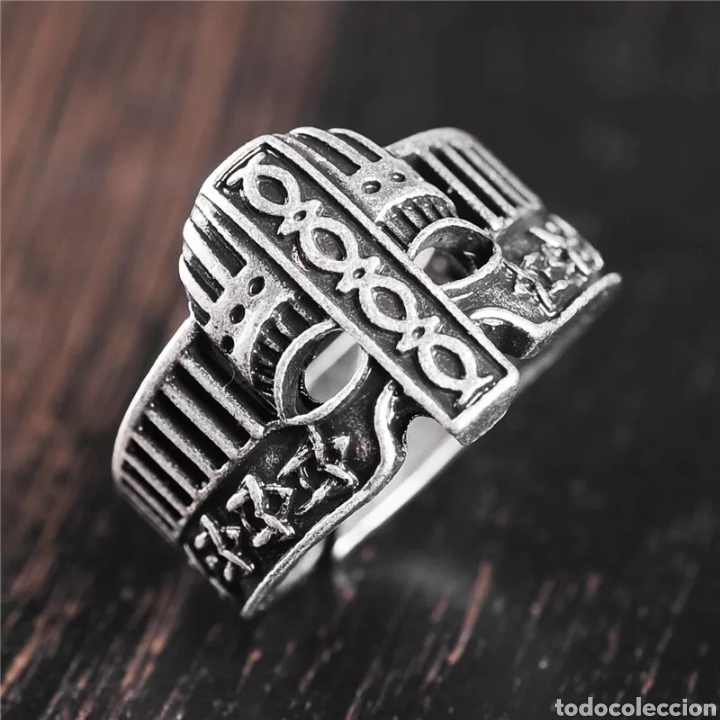 Joyeria: Anillo casco vikingo germano - Foto 2