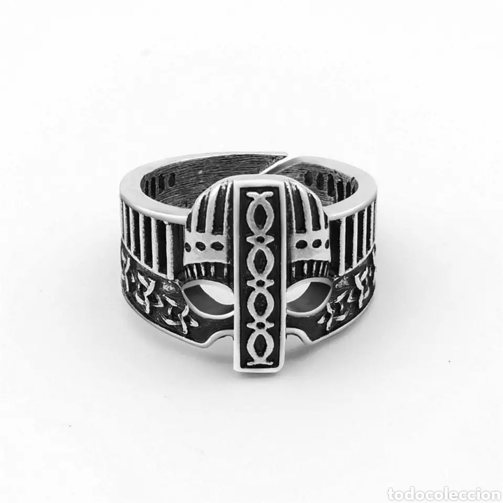 Joyeria: Anillo casco vikingo germano - Foto 3