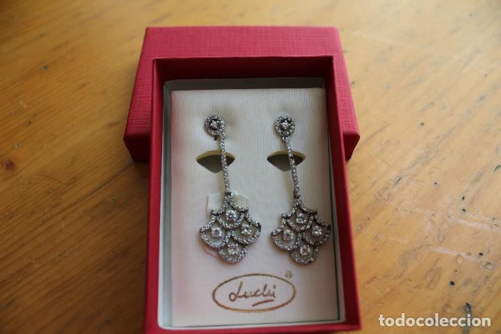 Joaillerie: PENDIENTES DE PLATA Y ZIRCONITAS MARCA LUCHI CABRERA SEVILLA