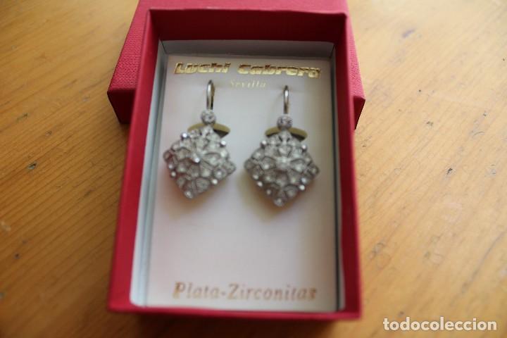 Joaillerie: PENDIENTES DE PLATA Y ZIRCONITAS MARCA LUCHI CABRERA SEVILLA