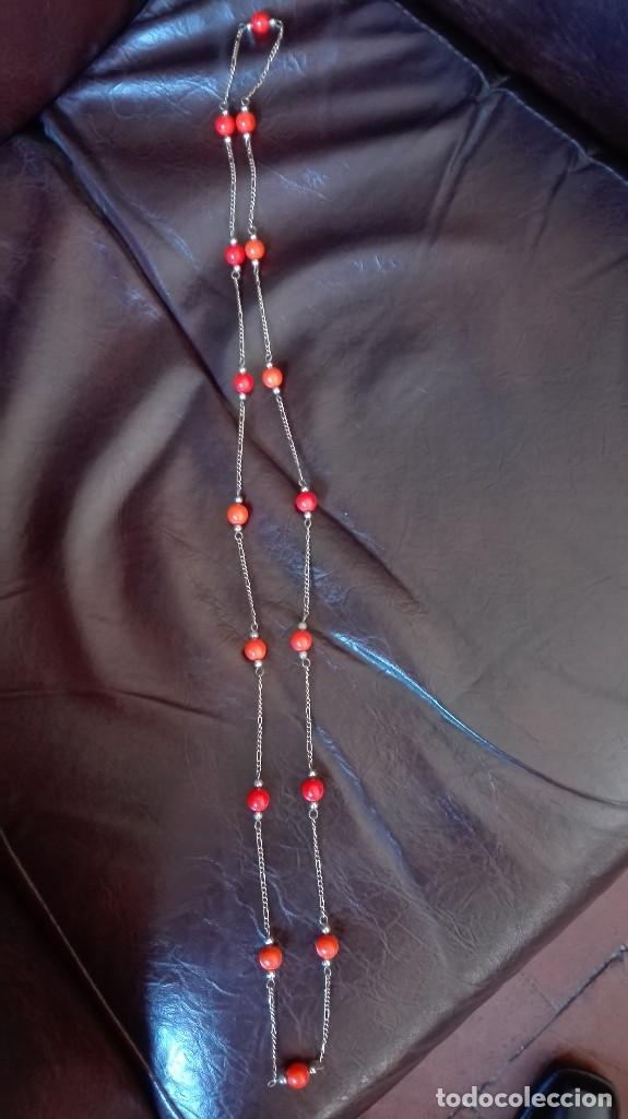 Joyeria: Collar con cuentas de cristal naranjas - Foto 1