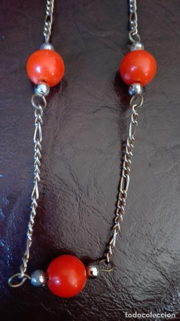 Joyeria: Collar con cuentas de cristal naranjas - Foto 2