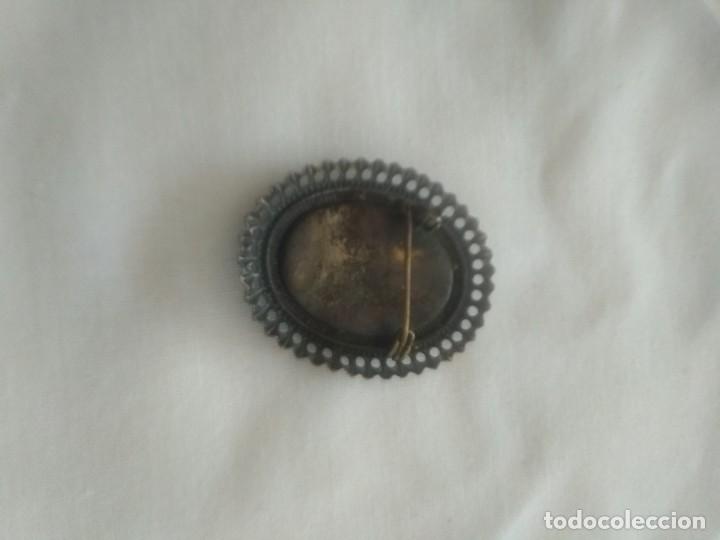 Joyeria: Broche en porcelana antigua en plata - Foto 2