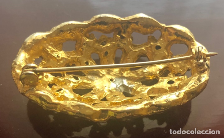 Joyeria: Broche dorado en bronce y pedrer&iacute;a - Foto 5